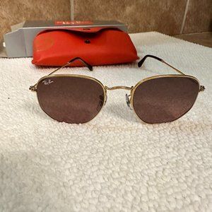 Ray-Ban 0RB3548N Sunglasses Unisex Gold Hexagonal 54mm New & Authentic